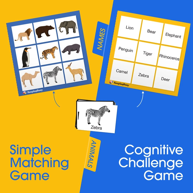 Simple Animal Cognitive Challenge Matching Game