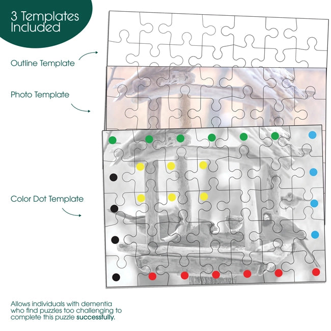 Birdfeeder Jigsaw Puzzle for dementia patients templates