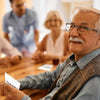 seniors enjoying conversation cards for dementia patients
