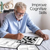 Senior doing Simple Crossword Puzzle Activity for Dementia Patients