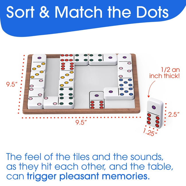 sort and match large dominoes tiles for seniors