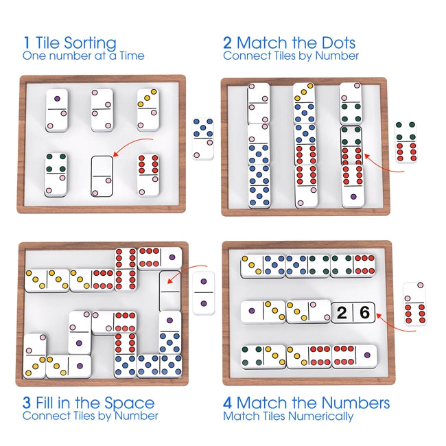 dominoes tile sorting and matching activities for seniors with dementia and Alzheimer's