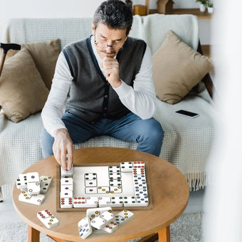 senior matching dominoes to template