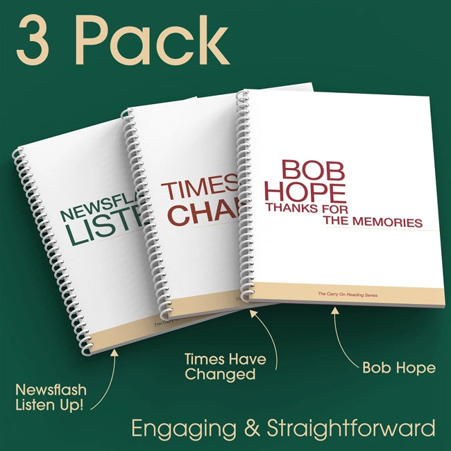 large print books 3 pack for dementia patients