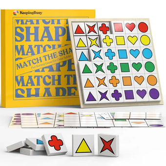 Match the Shapes Brain Game for Seniors Low Vision Tiles Game