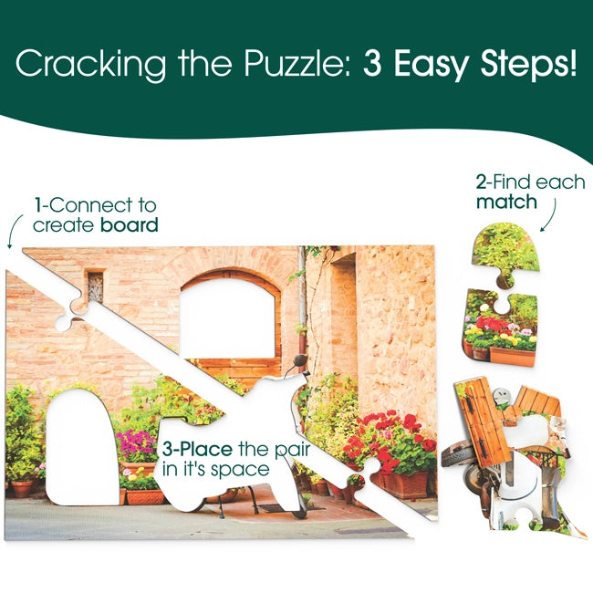 3 step dementia jigsaw puzzle for seniors with Alzheimer's and dementia