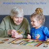 grandmother doing jigsaw puzzle for dementia patients