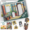 complete the puzzle 3 in 1 set by filling in the large pieces