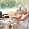 elderly women doing simplified origami for seniors with dementia