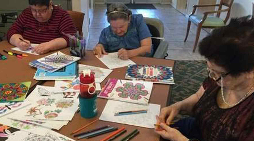 Adult Coloring Group for Dementia Keeping Busy