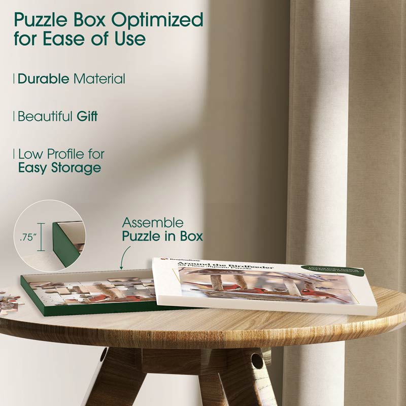 Puzzle Box birdfeeder jigsaw puzzle for people with dementia