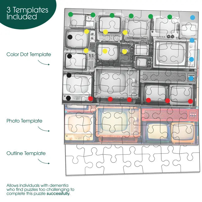 Broadcasting Puzzle Templates for Dementia Patients