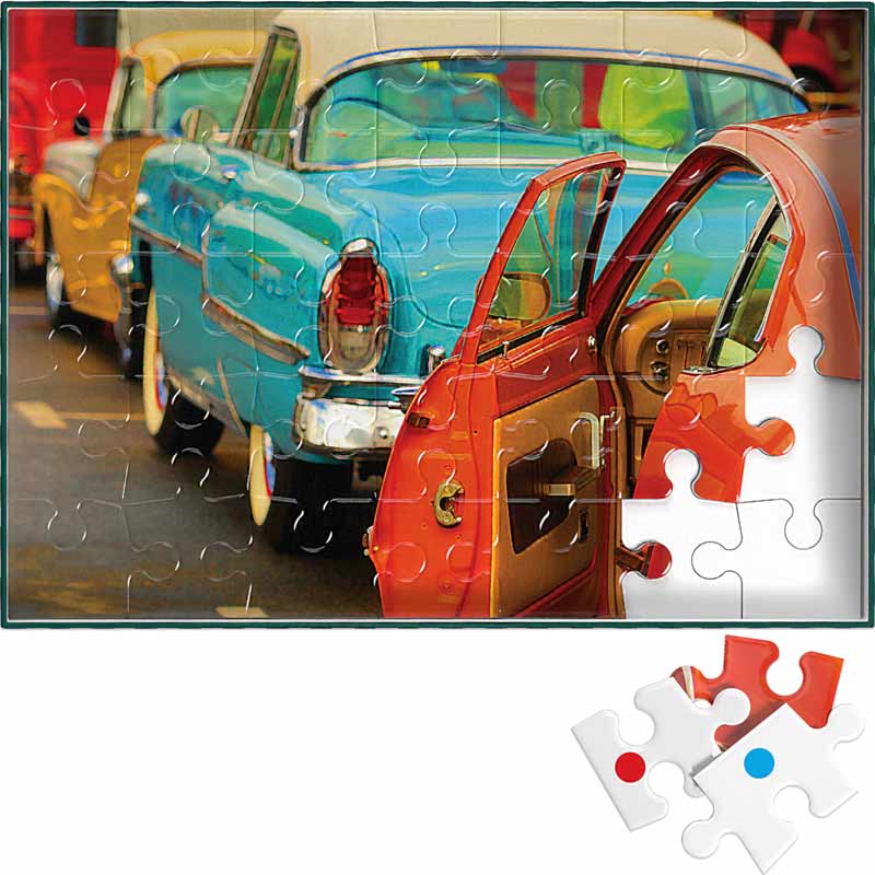 Hot Rod Cars Show Large Piece jigsaw puzzle for adults