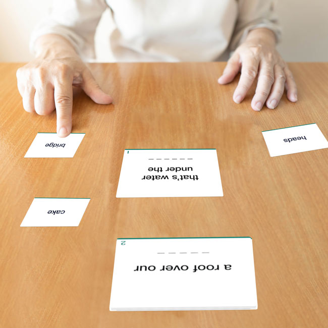 Senior with Dementia Playing Card Games