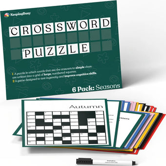 Simple Crossword Puzzle for Seniors with Dementia and Alzheimer's
