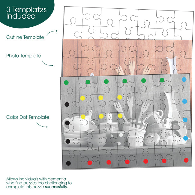 Templates for jigsaw puzzles
