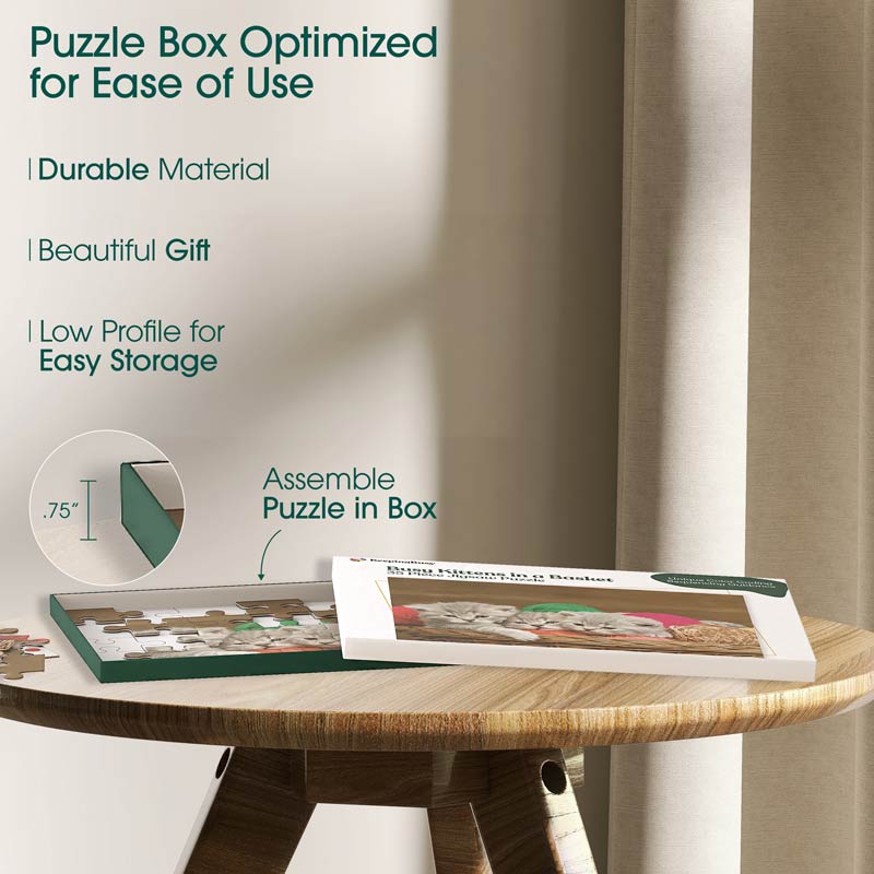 Puzzle Box Optimized for Ease of Use & Easy Storage