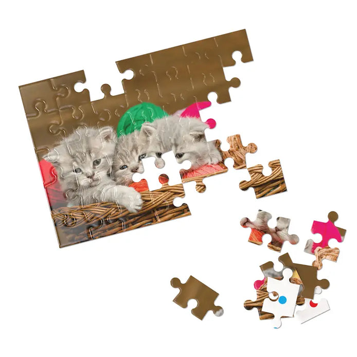 Busy Kittens in a Basket Jigsaw Puzzle