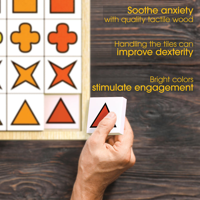 Soothe Anxiety for Seniors with Dementia with Match the Shapes Brain Game Matching Tiles