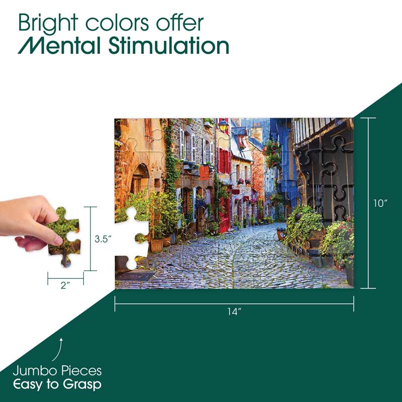 Bright Color Jigsaw Puzzles for People with Dementia
