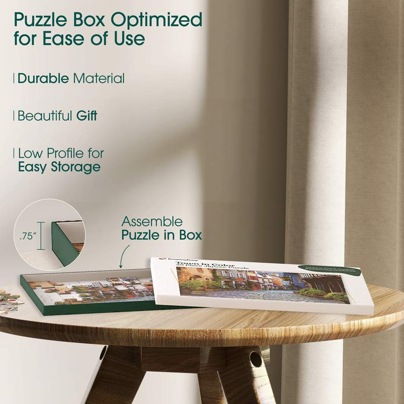 Puzzle Box for Town in Color Jigsaw Puzzles for People with dementia