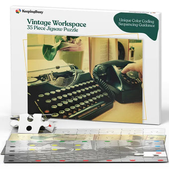 Vintage Workspace with Typewriter Jigsaw Puzzle